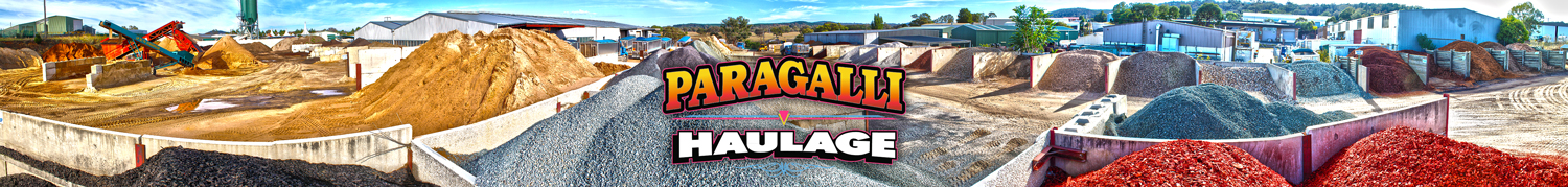 Paragalli Haulage Canberra and NSW banner with logo