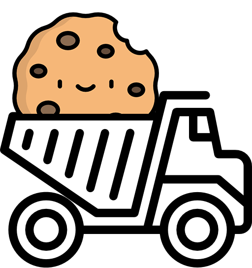 Tip truck with cookie icon from Paragalli Haulage Canberra and NSW